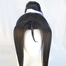 男物コスプレ用ウィッグ【古風・黒色・剣三スタイル】