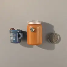 レトロタイプライタークリップ アメリカンコーヒーカップ マグネット付き冷蔵庫用 フォトウォールデコレーション【穴あけ不要】