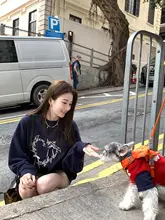 レトロ調ニットプルオーバー【立体的なリボンデザイン・肩落ち・花柄】
