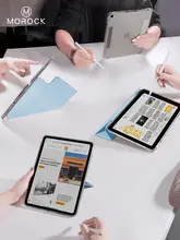 MOROCK iPadケース ハードケース マグネット着脱式 曲がり防止 全包囲 ペン収納なし アクリル ブルー iPad Pro iPad Air iPad mini 対応 「morock」