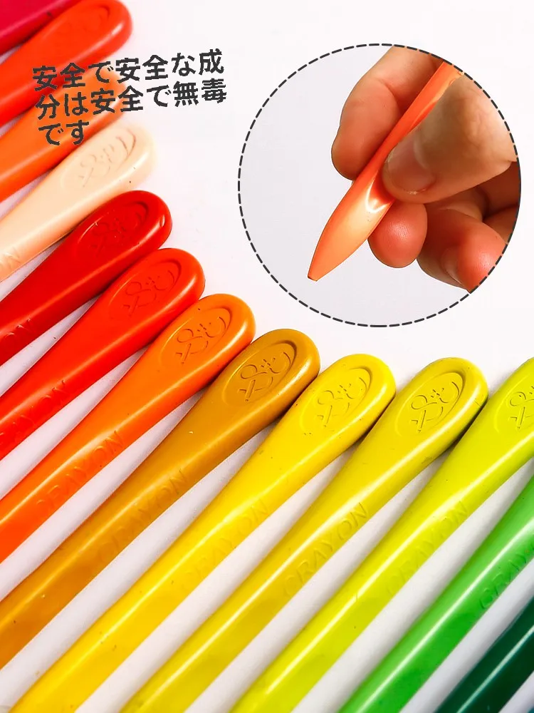 36色三角形クレヨンセット：安全で洗える子供用絵の具の選び方と実際の使い方
