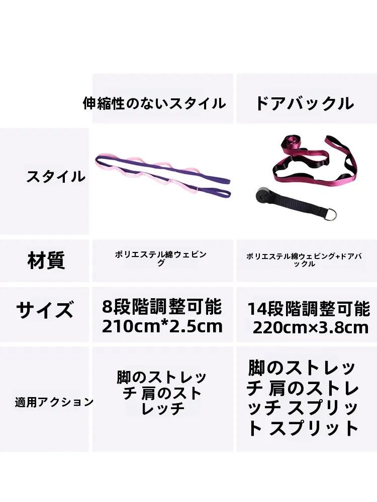多機能ヨガストレッチバンド：加長加厚タイプで自律神経と筋肉のバランスを整える