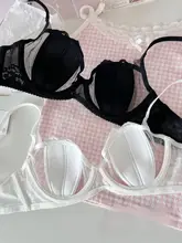 セクシーなレースデザイン ブラジャー【ソフトワイヤー・厚手パッド・防下垂】