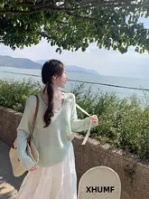 春季に最適！薄手の長袖ニットTシャツ【防晒・透け感】