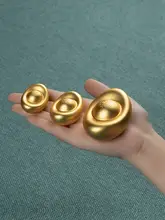 真鍮製金色銭形置物【インテリア装飾・開業祝い・リビング用】