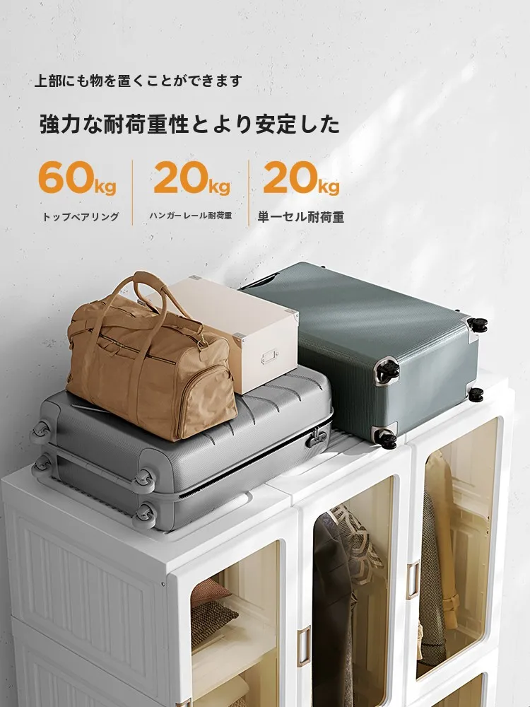クローゼット収納 扉が邪魔の解決策：MAYIBOX SNG2 簡易布製収納衣柜の実用性解析