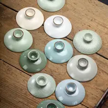 汝窯 陶器製 三才茶碗用 蓋子【小型・茶器アクセサリー】