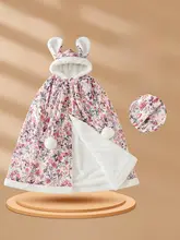 赤ちゃん用防風ケープ【秋冬用・抱っこ紐対応・女の子用・プリンセスデザイン】