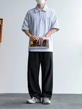 手刺繍入りポロシャツ【夏用・コットン・ワイドフィット・ビジネスカジュアル】