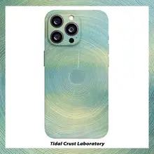 清新なグリーンデザインのフィルム二合一スマホケース【iPhone・Android対応】（セットアップ対応）