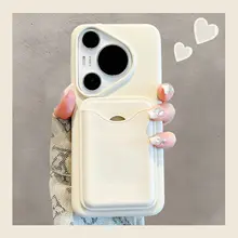 液体シリコンカードホルダー付きマグネット式スマホケース【全包・衝撃吸収・華為対応】