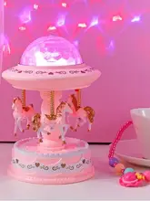 星空投影の回転木馬音楽ボックス【カートゥーンデザイン・誕生日プレゼントに最適】