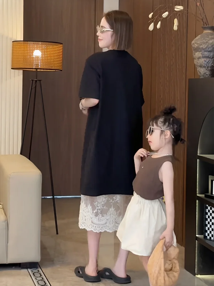 20代後半ママ向けの夏用レーススカート付きTシャツ：ゆったりとした中長丈セットアップの選び方