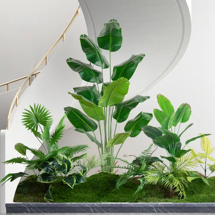 フェイクツリー 植物 インテリア装飾 セット グリーン景観 デコレーション 設置