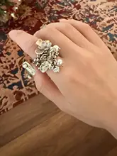 ダブルレイヤーパールリング【チタン製・ゴールドとシルバー・フィット感抜群】