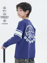 男の子用クラシック風ヴィンテージプリントロングスリーブTシャツ【デストロイド加工・春用】