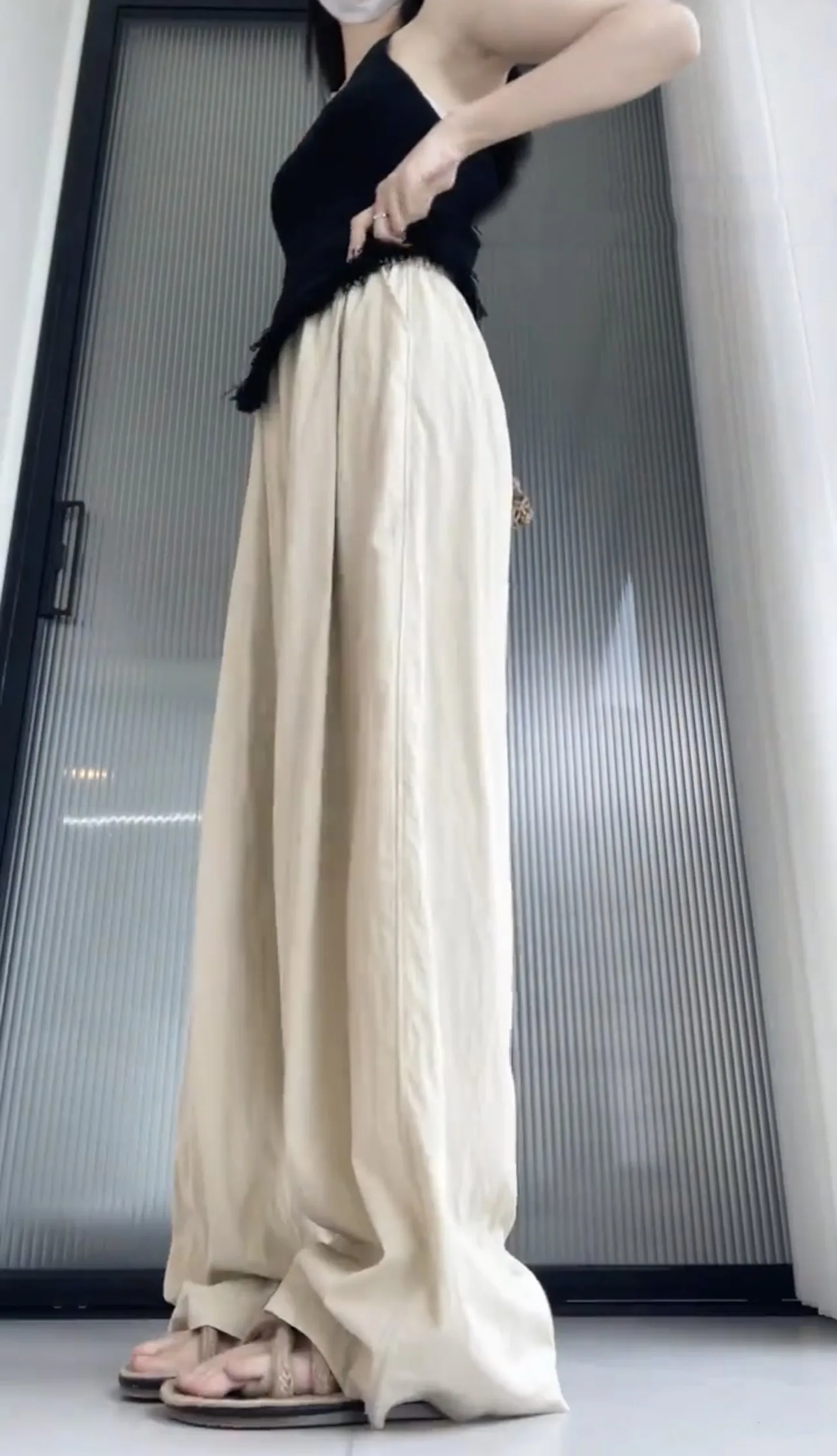 ワイドパンツ パンプス：高身長向けロングアイスシルクのフィット感と通気性を徹底解説