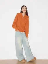 フィットヴィンテージウォッシュデニムパンツ【秋冬用・ストレートシルエット・作業着スタイル】