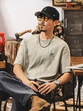 半袖Tシャツ メンズ アメリカンスタイル ストリート 焦がし加工 オーバーサイズ 大きいサイズ カジュアル 夏