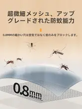 全磁条式防蚊メッシュカーテン【夏用・強力・プッシュタイプ・寝室用】