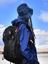 デニム風染めの通気性ある男女兼用日除け漁師帽子【アウトドア・おしゃれなデザイン】