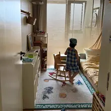 モダンアートラグ【厚手・滑り止め付き・リビング・寝室用】