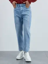 秋冬用水洗い可能なコットンデニムパンツ【深藍・復古スタイル・ビジネスカジュアル】