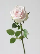 白色のローズ造花【直径小・一枝・インテリア装飾・フォトプロップス】