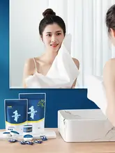 純綿 厚手使い捨て洗面タオル【旅行用・大粒タイプ・携帯便利・ホテル用】