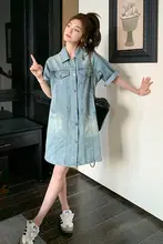 小柄さんにおすすめのデニムワンピース【レトロデザイン・カジュアル・ティータイムに】