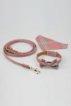 Puppytie 犬用カラーとリードセット【蝶結びデザイン・中型・小型犬用】