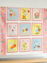 可愛い動物柄の手作りDIY用高品質コットン布【松山敦子デザイン】