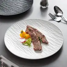 創造的なデザインのプラスチック製ダイニングプレート【牛ステーキ・パスタ・和風スタイル】
