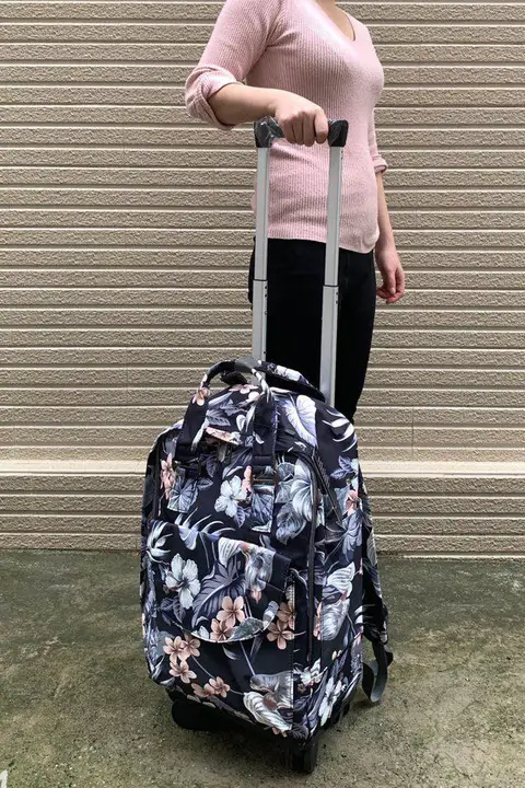 取り外し可能なキャリー旅行バッグ【超軽量・二重持ち手・バックパック対応】