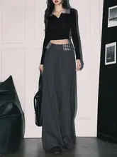 Forever 21 アメリカンスタイル レイジー チェック柄 パッチワーク パンツ
