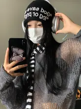 ニット漁師帽 レディース 秋冬用【耳あて付き・ワイドブリム・フリーサイズ・ロゴデザイン】