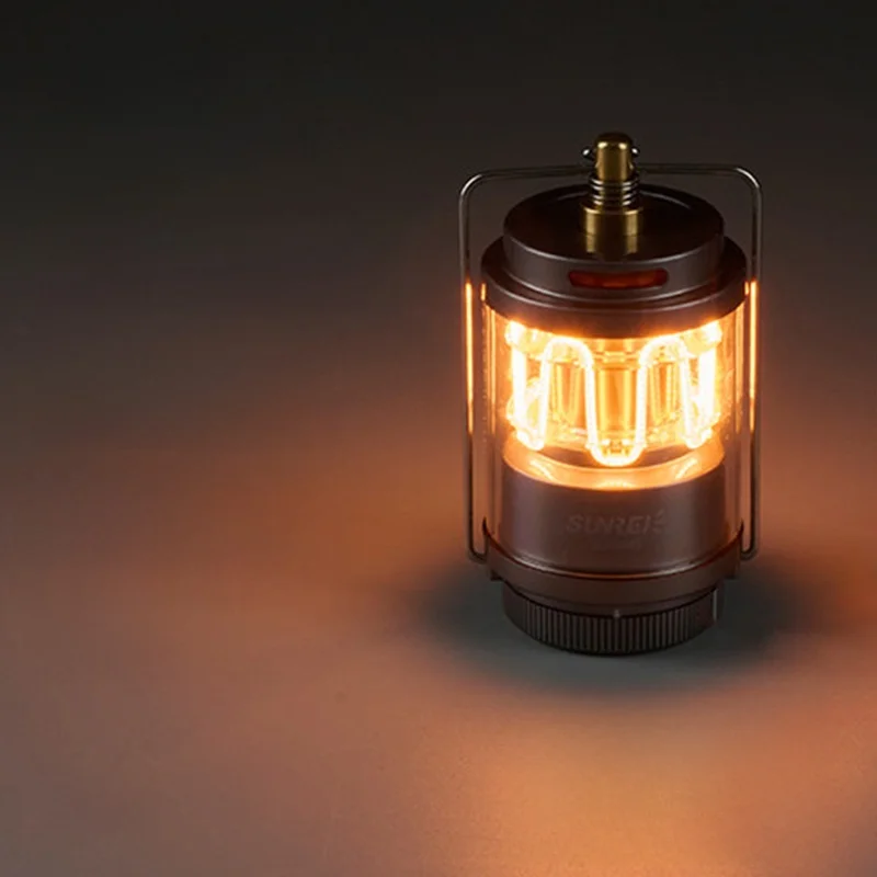 携帯型キャンプ用充電照明ランタン：長時間持続・非常用・ハング可能の極簡デザイン