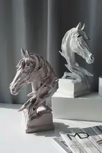 現代抽象アート置物【玄関・馬の頭装飾・テレビ台・書架用】