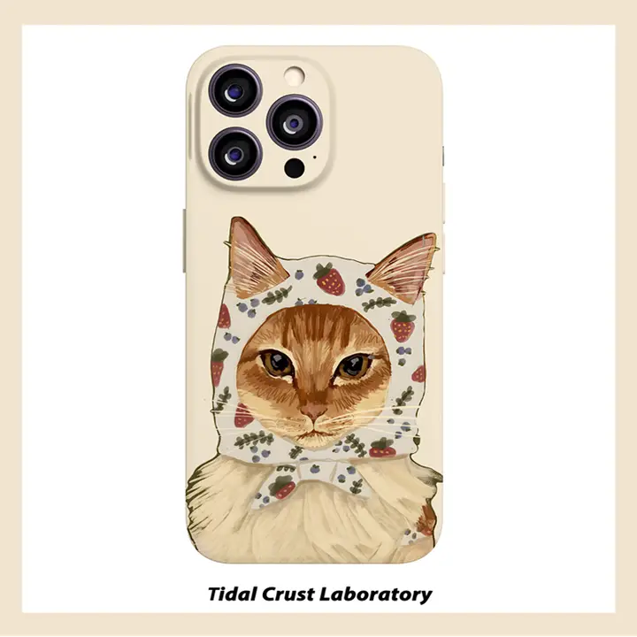 可愛い猫耳帽子デザインのスマホケース【AppleおよびHuawei/Xiaomi他対応】【二合一タイプ】
