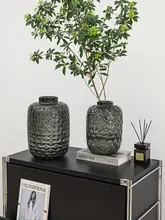 ライトラグジュアリーアッシュガラス 花瓶 ハイセンス