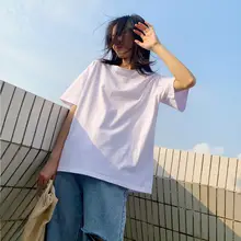 ホワイトTシャツ【レディース・ショートスリーブ・柔らかいコットン・カジュアルデザイン・ラウンドネック】