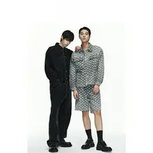 グラデーションデザイン ジーンズジャケット【グレー・春秋用】