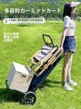 携帯に便利な小型アウトドア用折りたたみカート【キャンプ・ピクニック・デスク用】