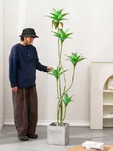 擬似植物 スイレン インテリア装飾 大型フェイクポット