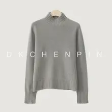 100%山羊毛製 厚手ハイネックニットウェア レディース冬用【ゆったりフィット・シームレスデザイン】