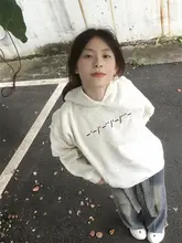 コットン製 アメリカンレトロ レディースフード付きスウェットシャツ【秋用・ルーズフィット・小柄向け】