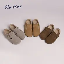 ボストンサンダル レディース ボア 面ファスナー フラット あったか 冬 「REEMOOR」