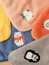 刺繍入り吸水ハンドタオル【ソフト素材・小型・洗顔用・ギフト向け】