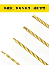 高品質チタンコーティング高速鋼内六角ビット【高硬度・多用途・模型用工具】