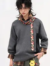 ゆったりとしたデザインのメンズニットセーター【スタイル・長袖】